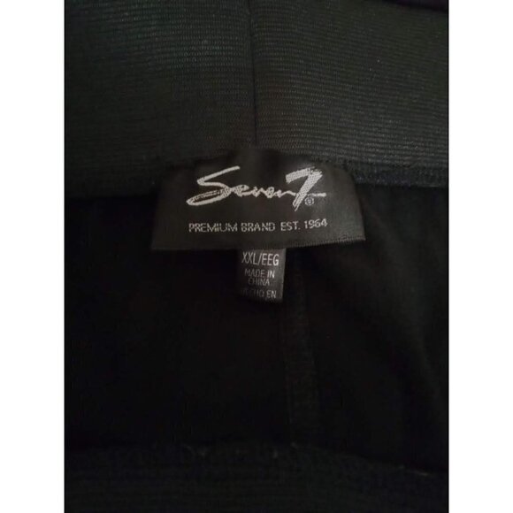 SEVEN7 Black High Rise Faux Suede Pull On Leggings Sz XXL - Picture 5 of 7